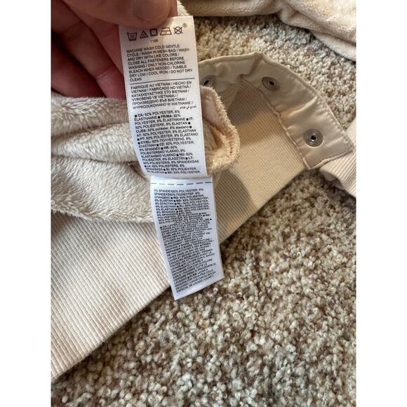 Athleta pullover sweatshirt, heavy velour size SP (small/Petite); Cream - Picture 9 of 12